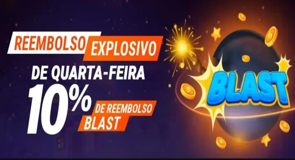 Reembolso semanal no Blast 10%